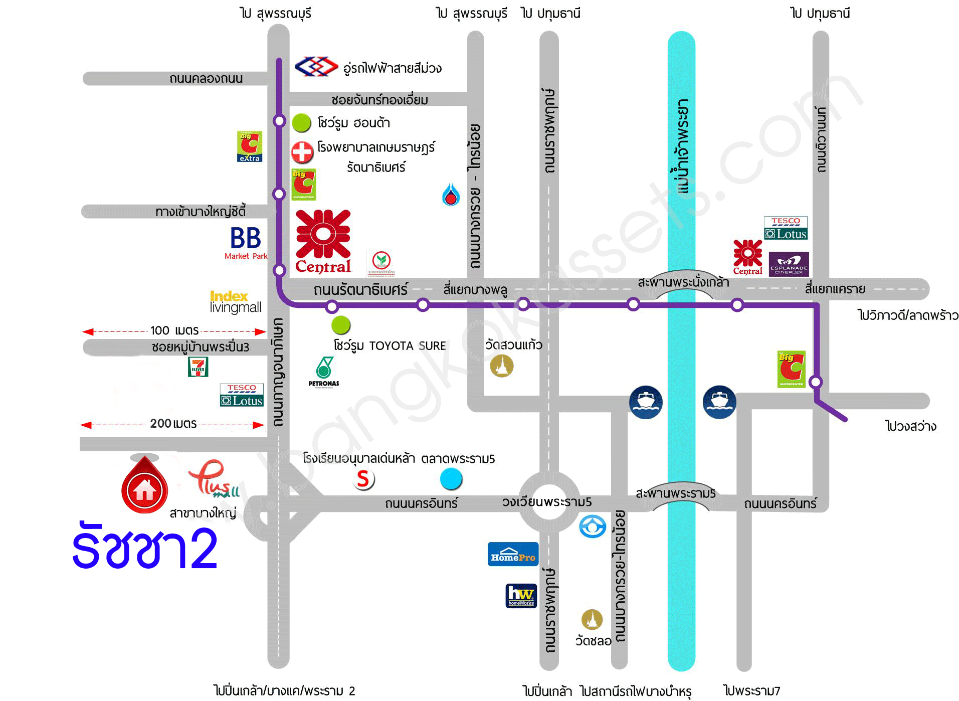 บ้านมือสองตกแต่งใหม่ ม.รัชชา2 บางใหญ่ หลังมุม เนื้อที่ 59 ตร.ว. ฟังก์ชัน 3 ห้องนอน 3 ห้องน้ำ 1 ห้องอเนกประสงค์ จอดรถได้ 2 คัน บนทำเลเชื่อมต่อถ.กาญจนาภิเษก ใกล้เซ็นทรัลเวสต์เกต ทางด่วน "กาญจนาภิเษก" และรถไฟฟ้าสายสีม่วง "สถานีตลาดบางใหญ่"